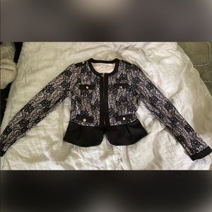 Supertrash girls Carly lace silk blazer 12/14